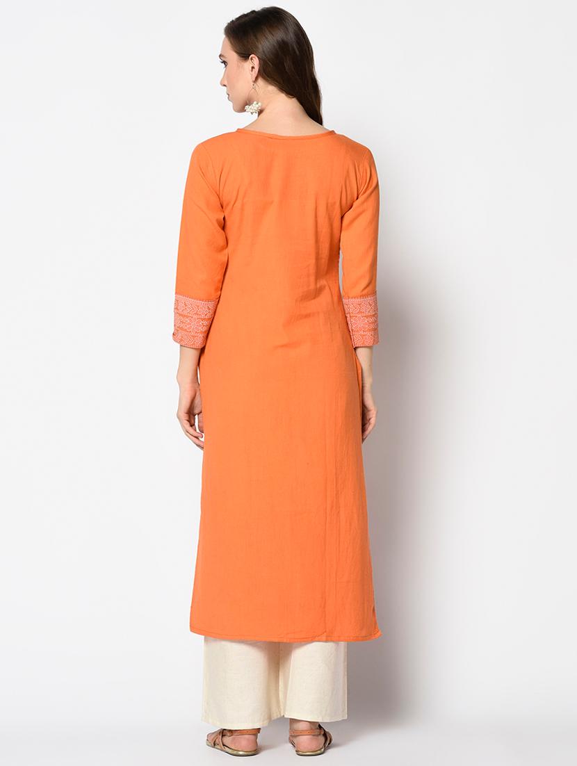 women's straight kurta - 17297185 - Zoom Image - 2