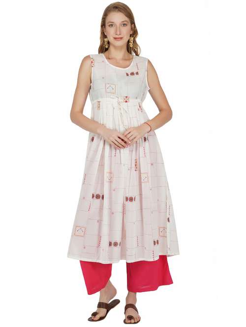 printed flared kurta  - 17298272 - Very Small Image - 1
