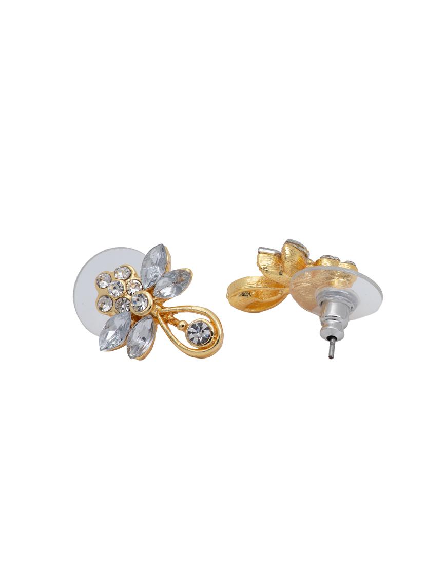 white metal studs earring - 17327723 - Zoom Image - 2