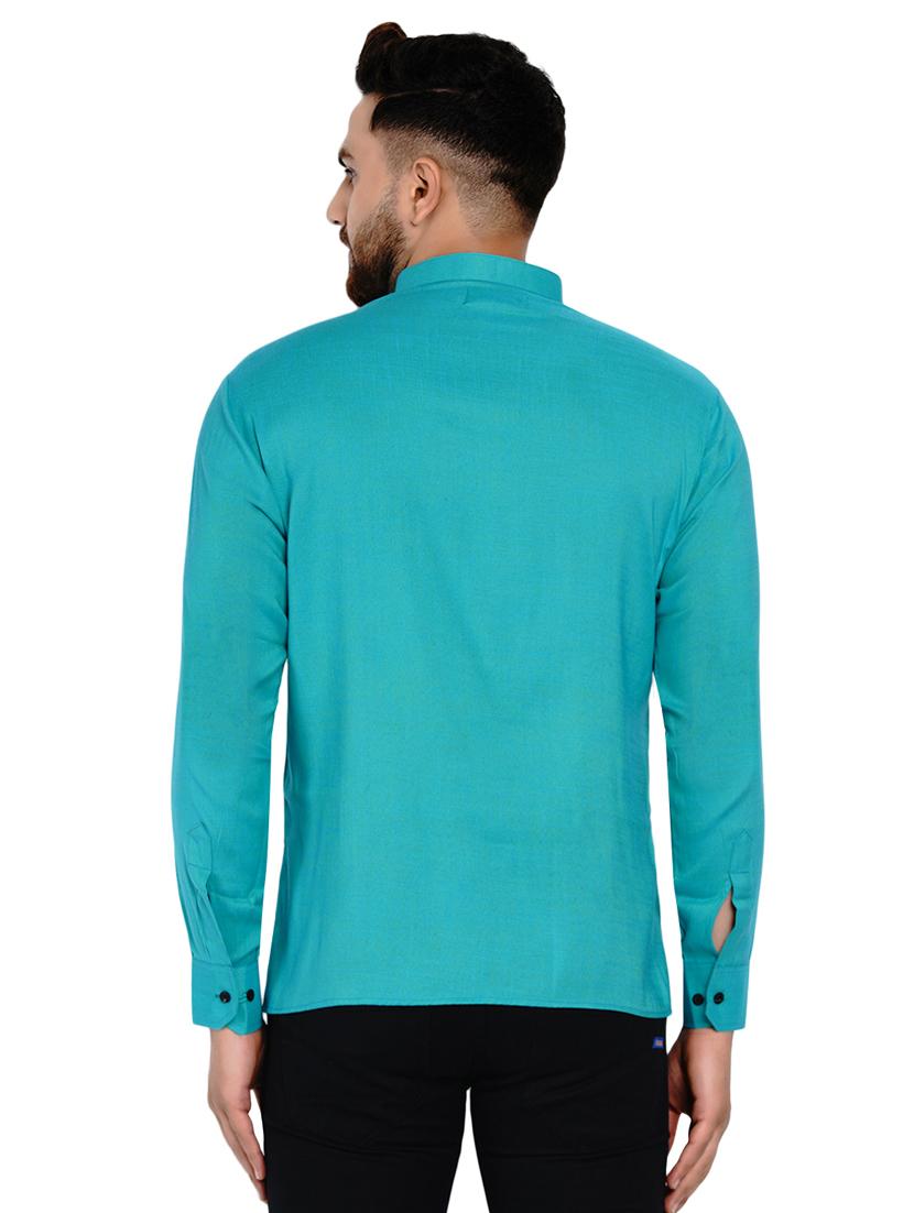 green solid short kurta - 17332956 - Standard Image - 2