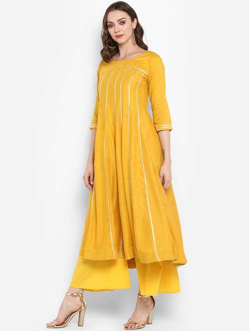 lace detail anarkali kurta - 17338823 - Very Small Image - 1