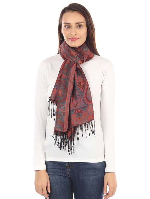 multi colored silk blend stole - 17345583 - Very Small Image - 1