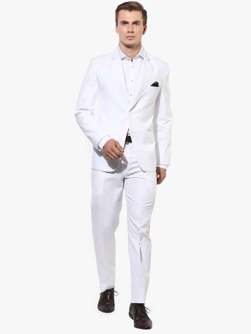 white solid single breasted suit - 17351426 - Very Small Image - 1