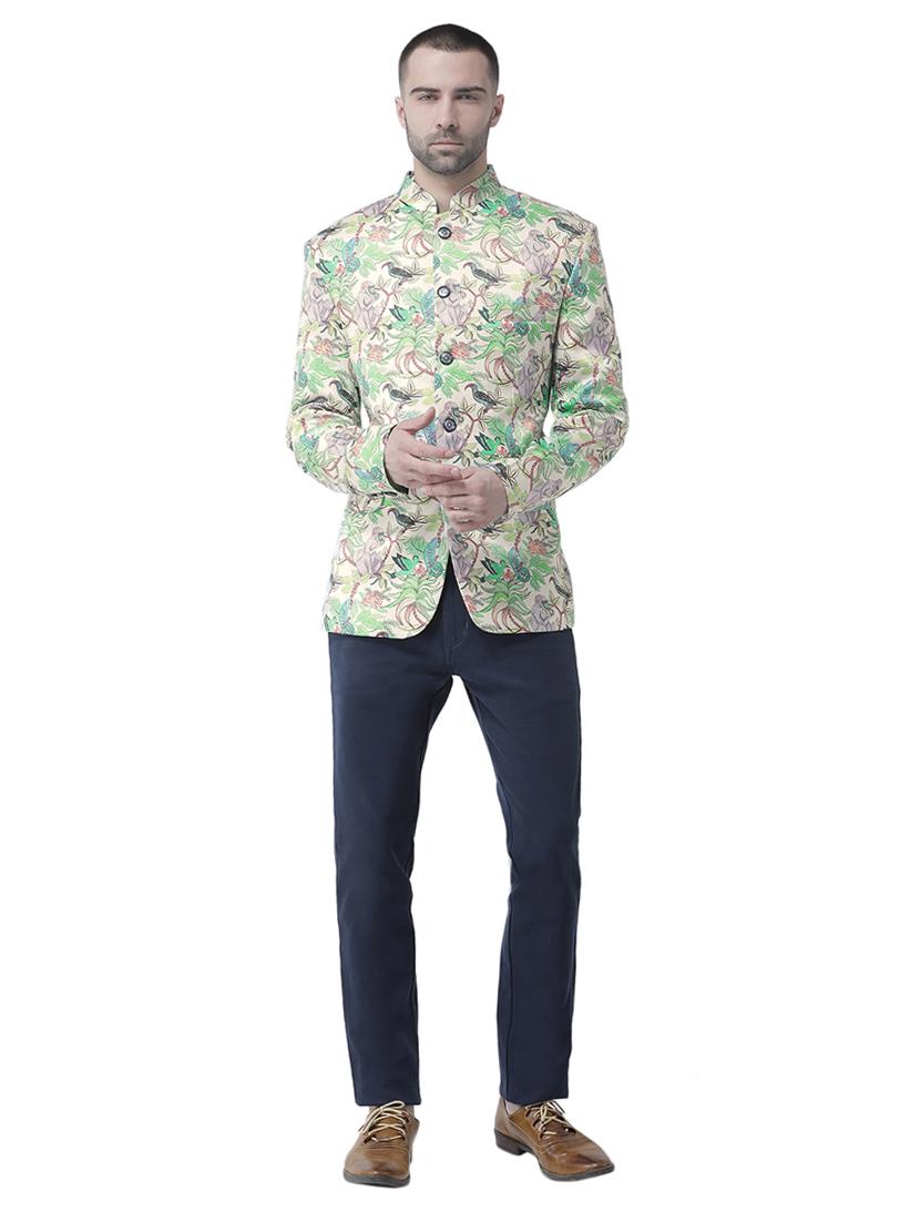 multi colored floral print casual blazer - 17351571 - Standard Image - 3