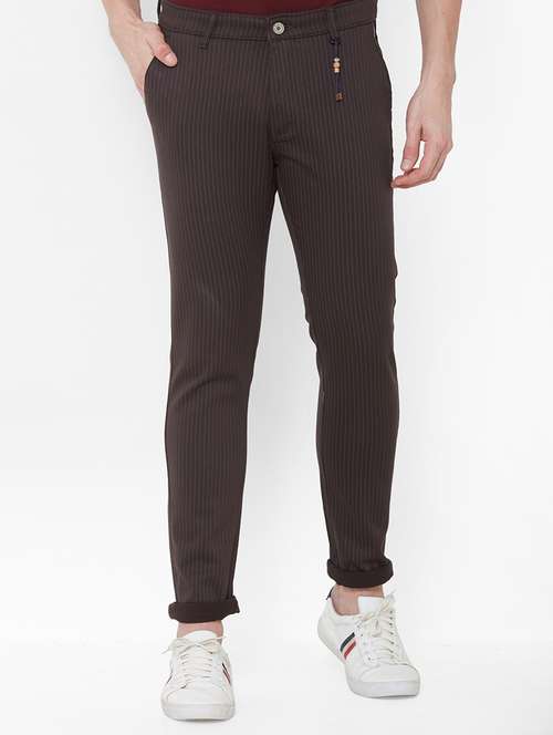 olive green striped chinos - 17363082 - Very Small Image - 1