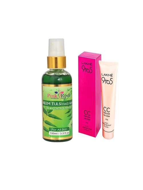 pink root neem tulsi face wash with lakme 9to5 cc cream - 17386299 - Very Small Image - 1