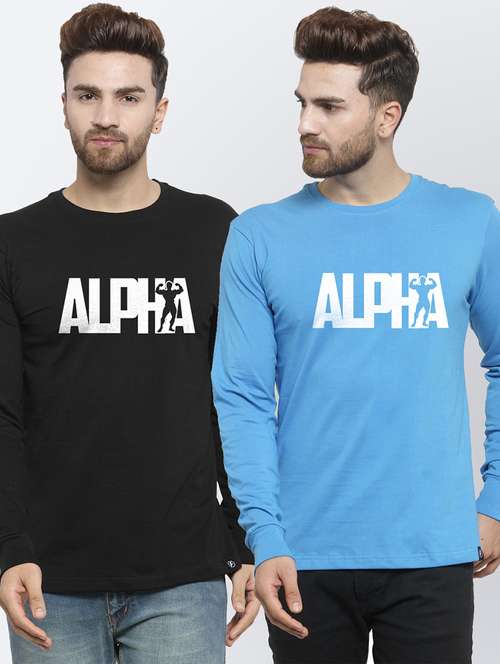 set of 2 chest-printed t-shirt - 17389621 - Very Small Image - 1