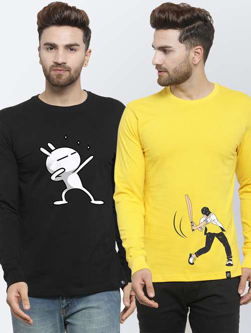 set of 2 chest-printed t-shirt - 17389791 - Very Small Image - 1