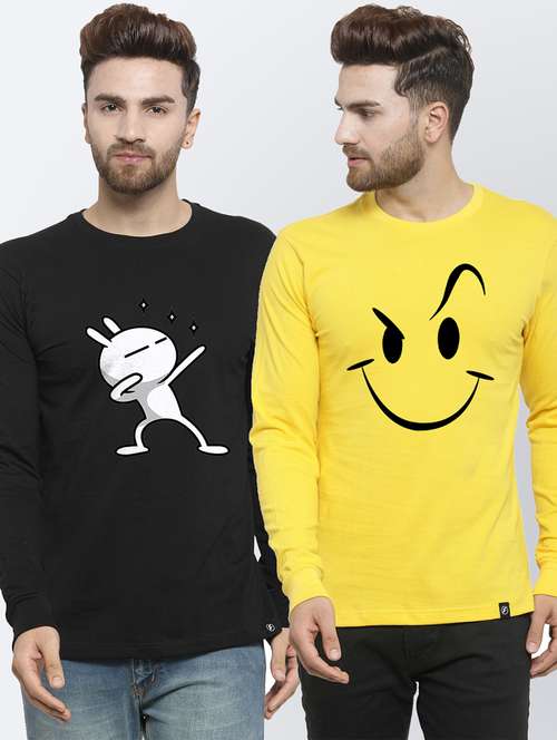 set of 2 chest-printed t-shirt - 17389796 - Very Small Image - 1