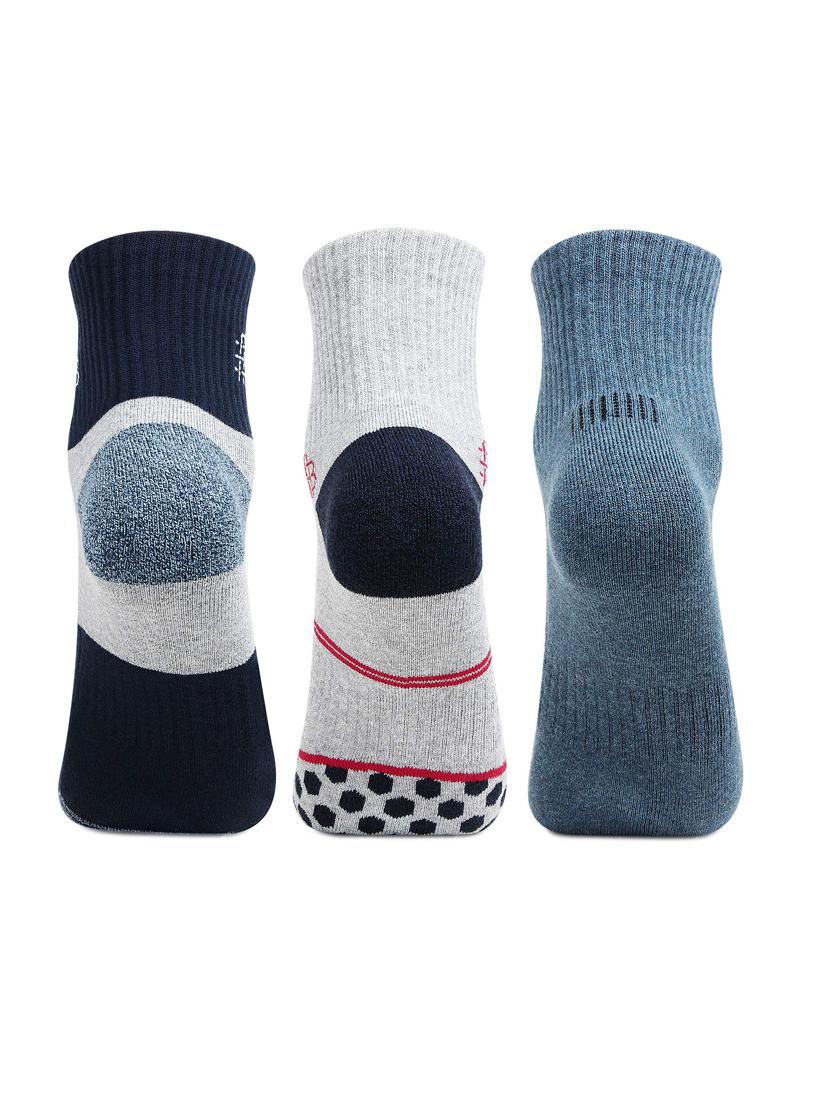 men pack of 3 printed above ankle length socks - 17403096 - Standard Image - 2