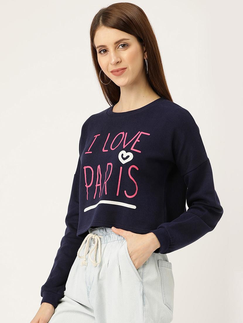 women's front print sweatshirt - 17422278 - Zoom Image - 1