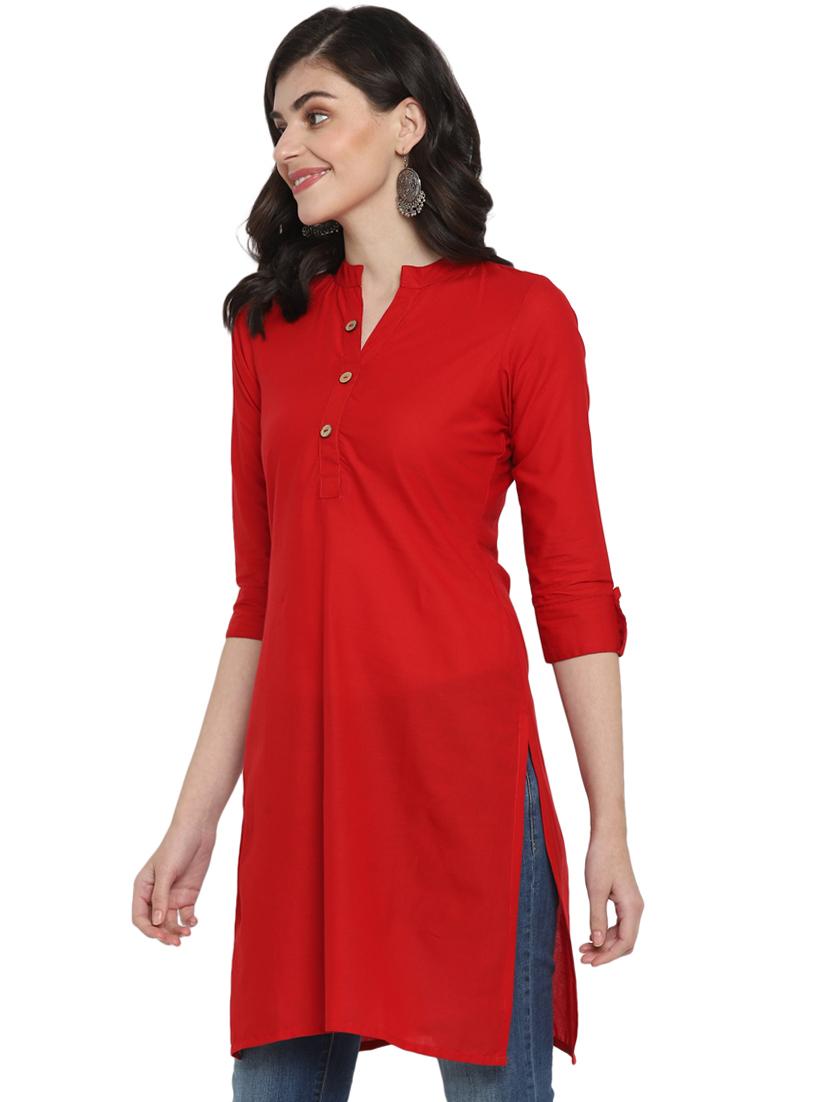women's straight kurta - 17423565 - Zoom Image - 1