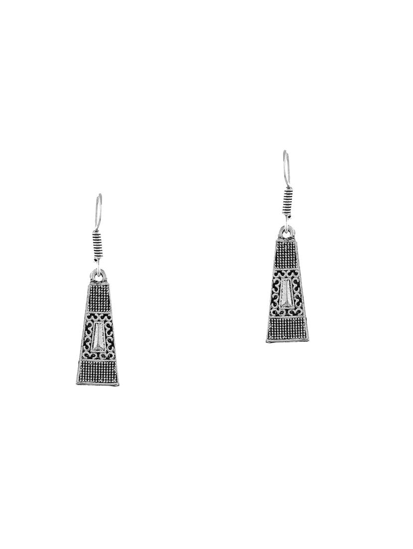 oxidised silver short necklace with earring - 17452627 - Zoom Image - 3