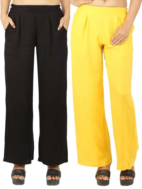 set of 2 solid palazzo - 17466819 - Very Small Image - 1