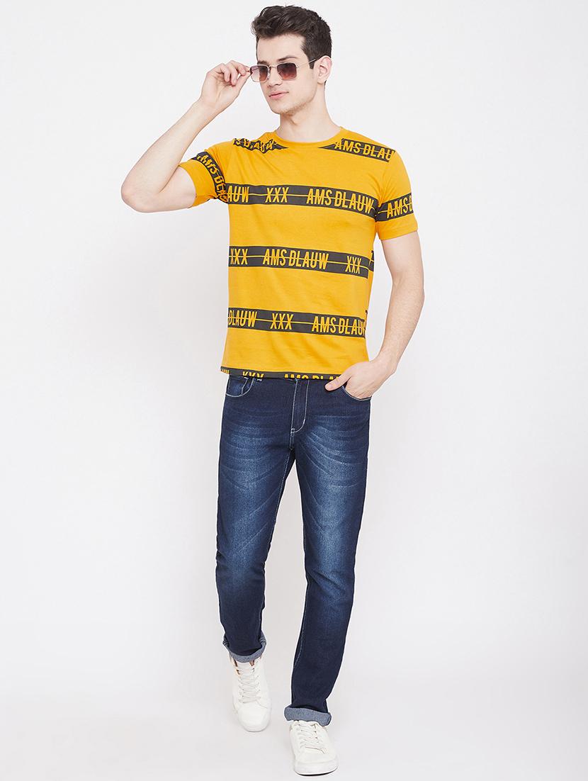 mustard printed t-shirt - 17482272 - Standard Image - 3