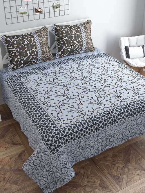 sheen décor reversible collection flip top dark beige color beautiful and comfortable double bedsheet set - 17485102 - Very Small Image - 1