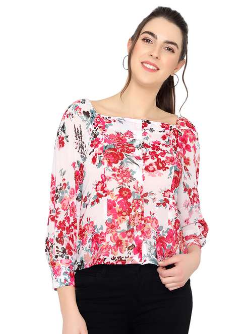 women's straight square neck top - 17529417 - Very Small Image - 1