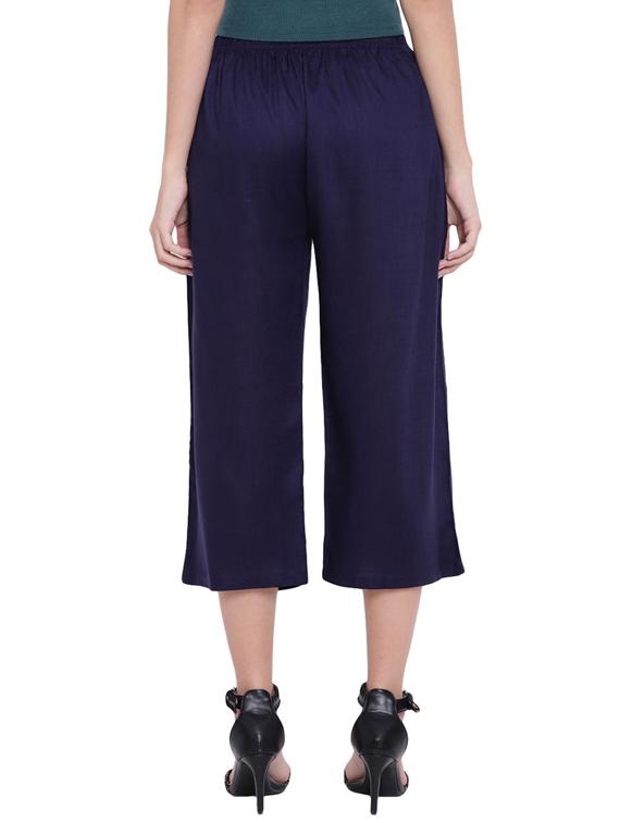 tie front solid culottes - 17534369 - Zoom Image - 2