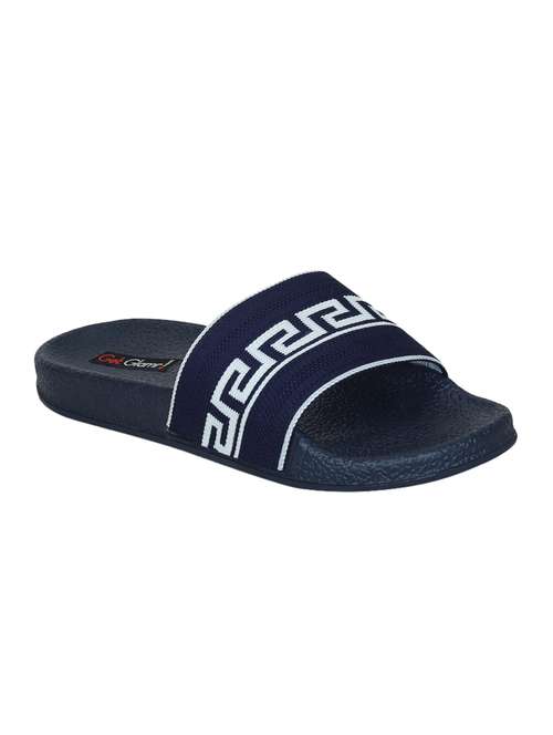 navy slip on slides - 17540265 - Very Small Image - 1