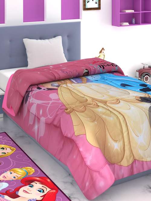 athom trendz disney princess  kids comforter 300 gsm 135x220 cm - 17544176 - Very Small Image - 1