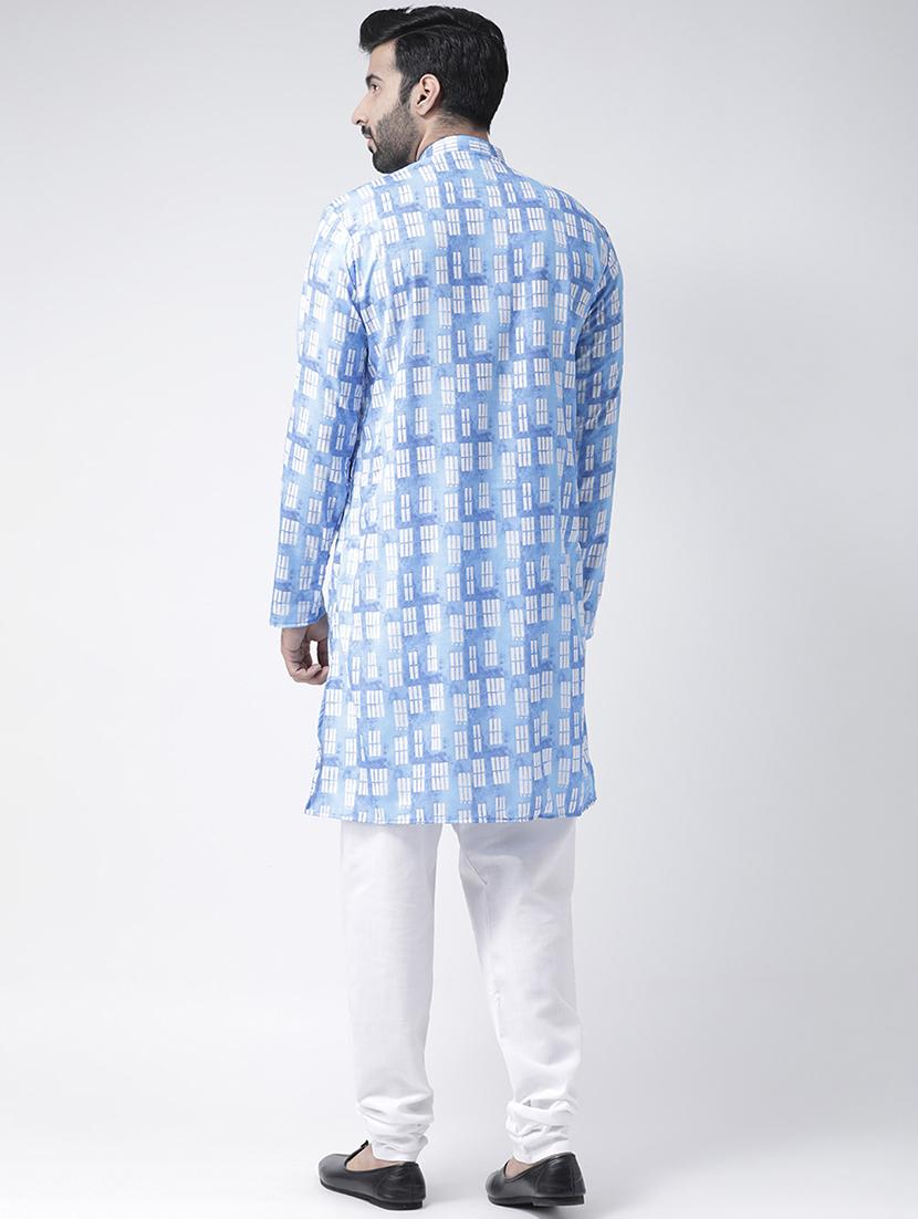blue printed kurta pyjama set - 17585787 - Standard Image - 2