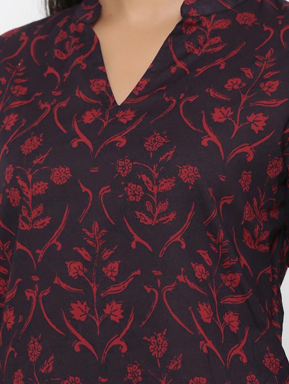floral print kurta sharara set - 17587111 - Zoom Image - 3