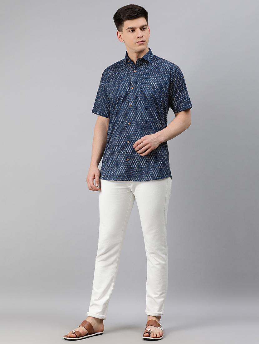 mens color block casual shirt - 17633930 - Zoom Image - 3