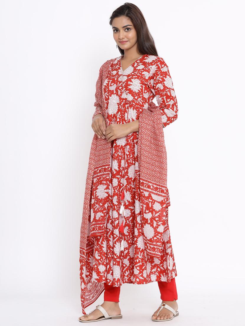 floral kurta dupatta set - 17647284 - Standard Image - 2