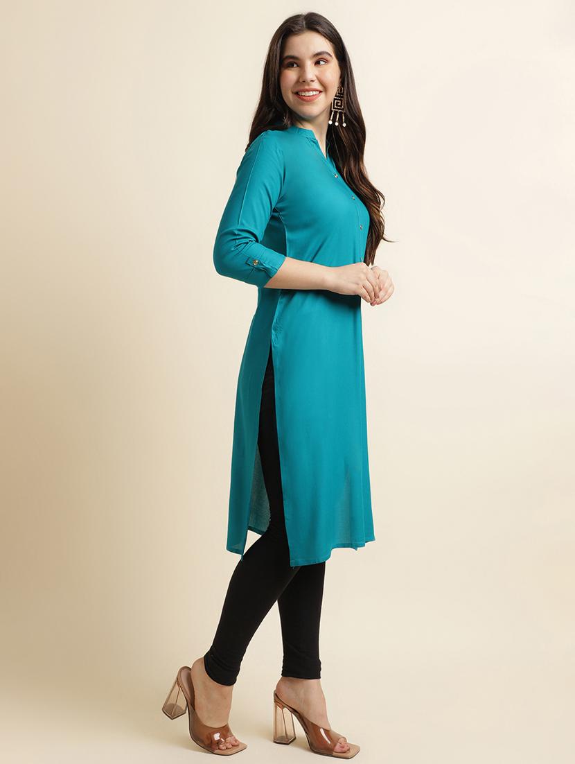 women's straight kurta - 17665698 - Zoom Image - 3