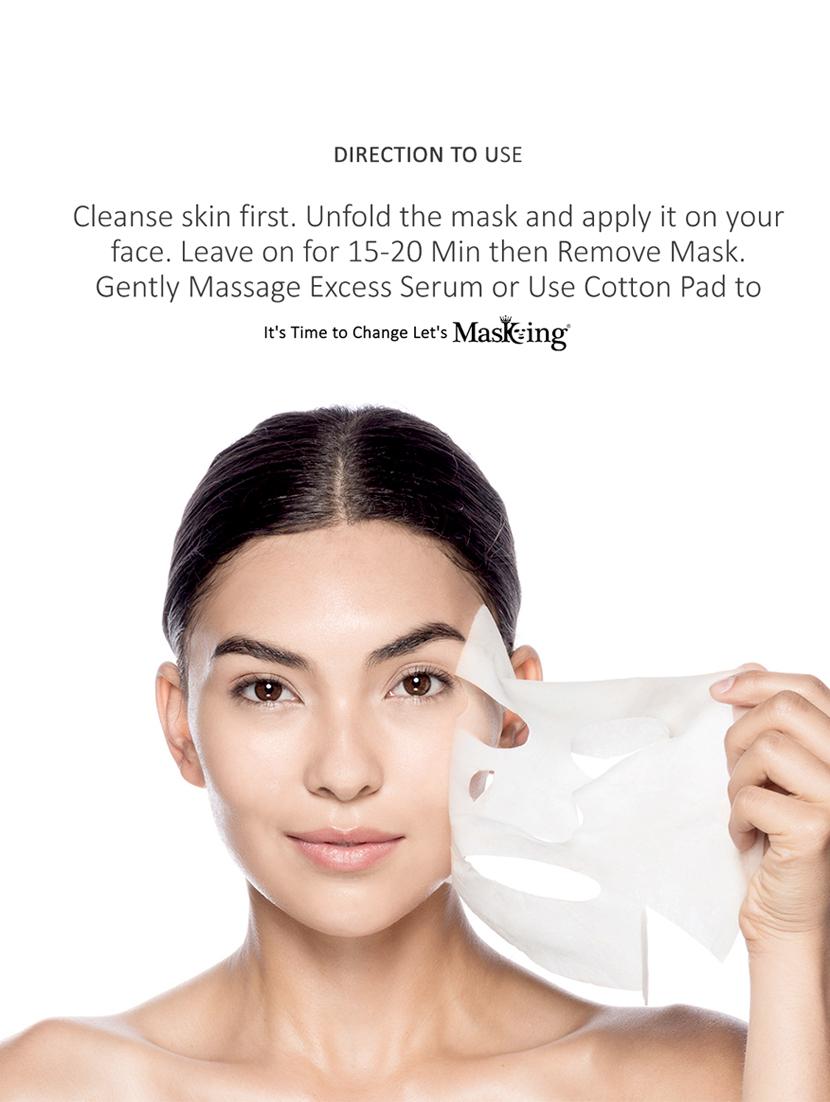 masking beauty facial sheet mask for skin lightening, glowing, nourishing & brightening for women & men, 140ml (combo pack of 7) - 17679451 - Standard Image - 2