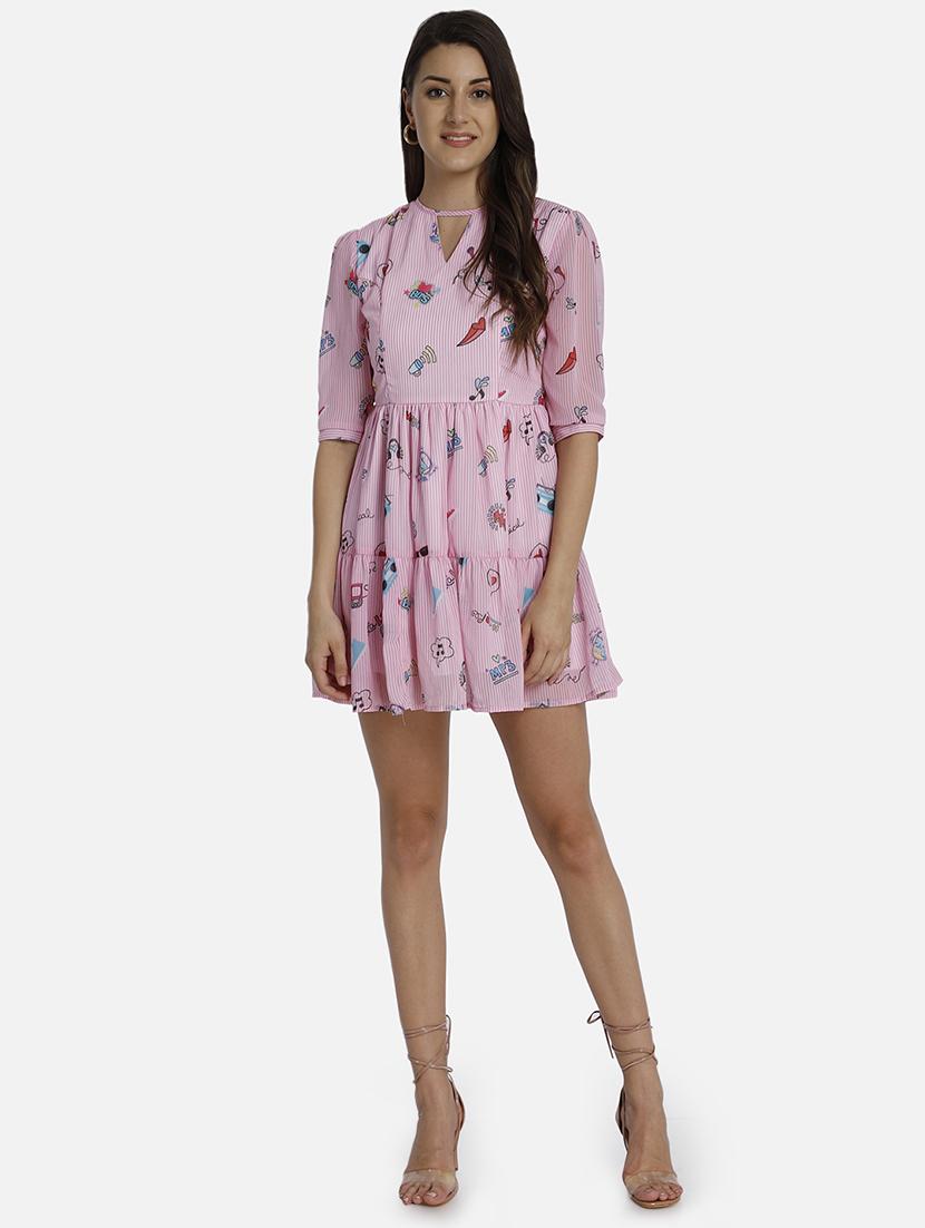 women's tiered dress graphic dress - 17693213 - Zoom Image - 3