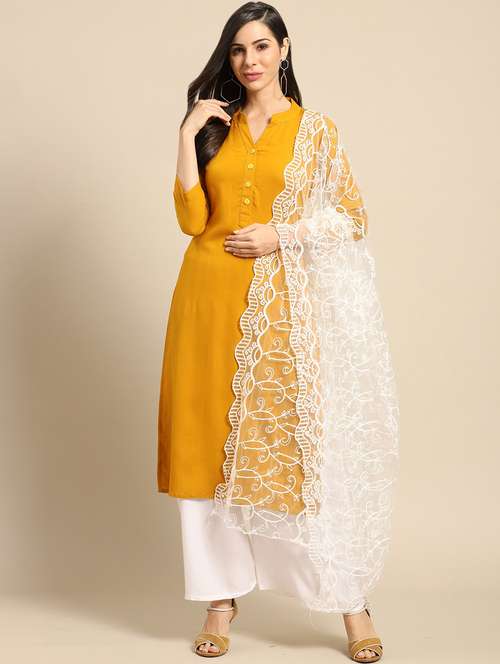 white net dupatta - 17693375 - Very Small Image - 1