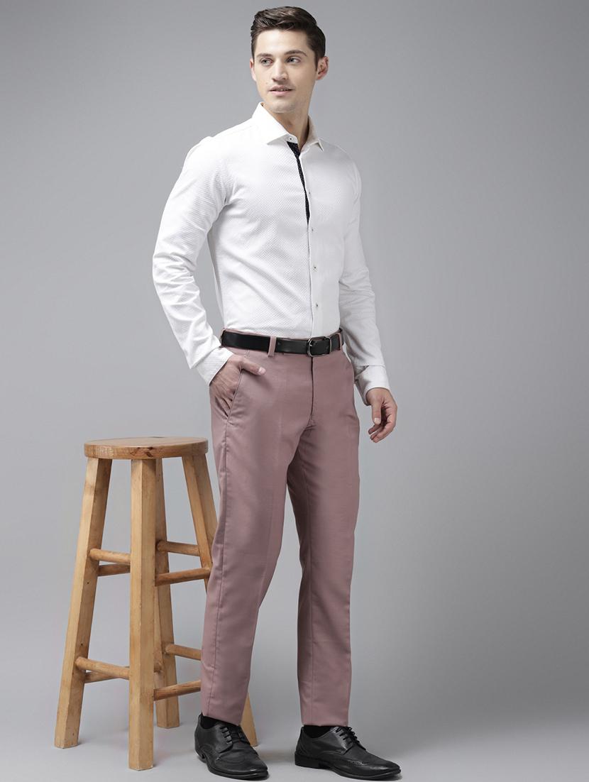 rosewater solid flat front formal trouser - 17733819 - Zoom Image - 3