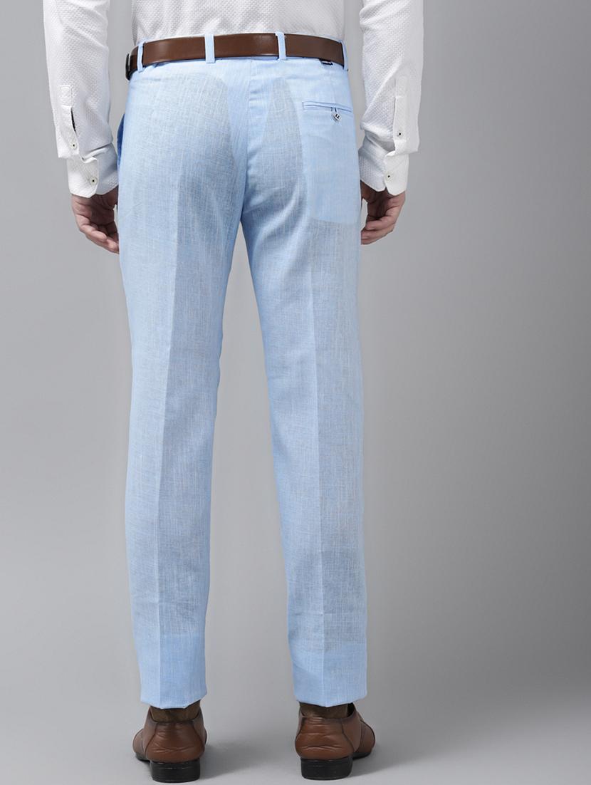 turquoise solid flat front formal trouser - 17733825 - Standard Image - 2