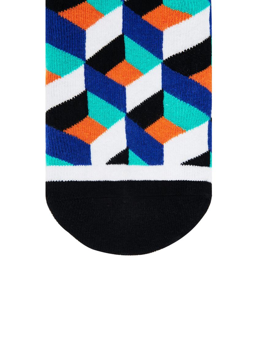 multi colored cotton above ankle length sock - 17742836 - Standard Image - 3