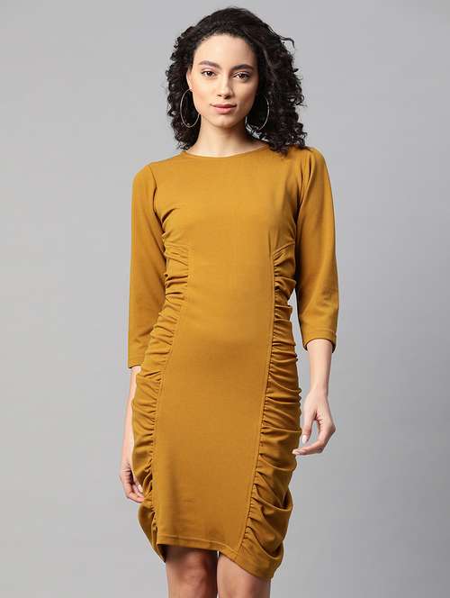 women's bodycon solid dress - 17764951 - Very Small Image - 1