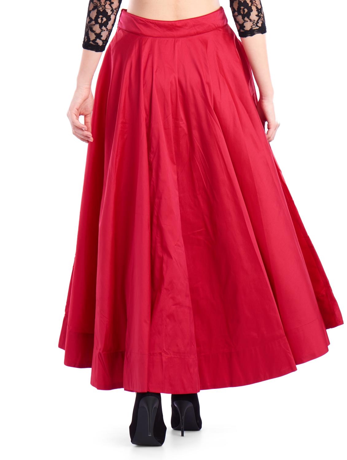 high rise solid flared skirt - 17779943 - Zoom Image - 2