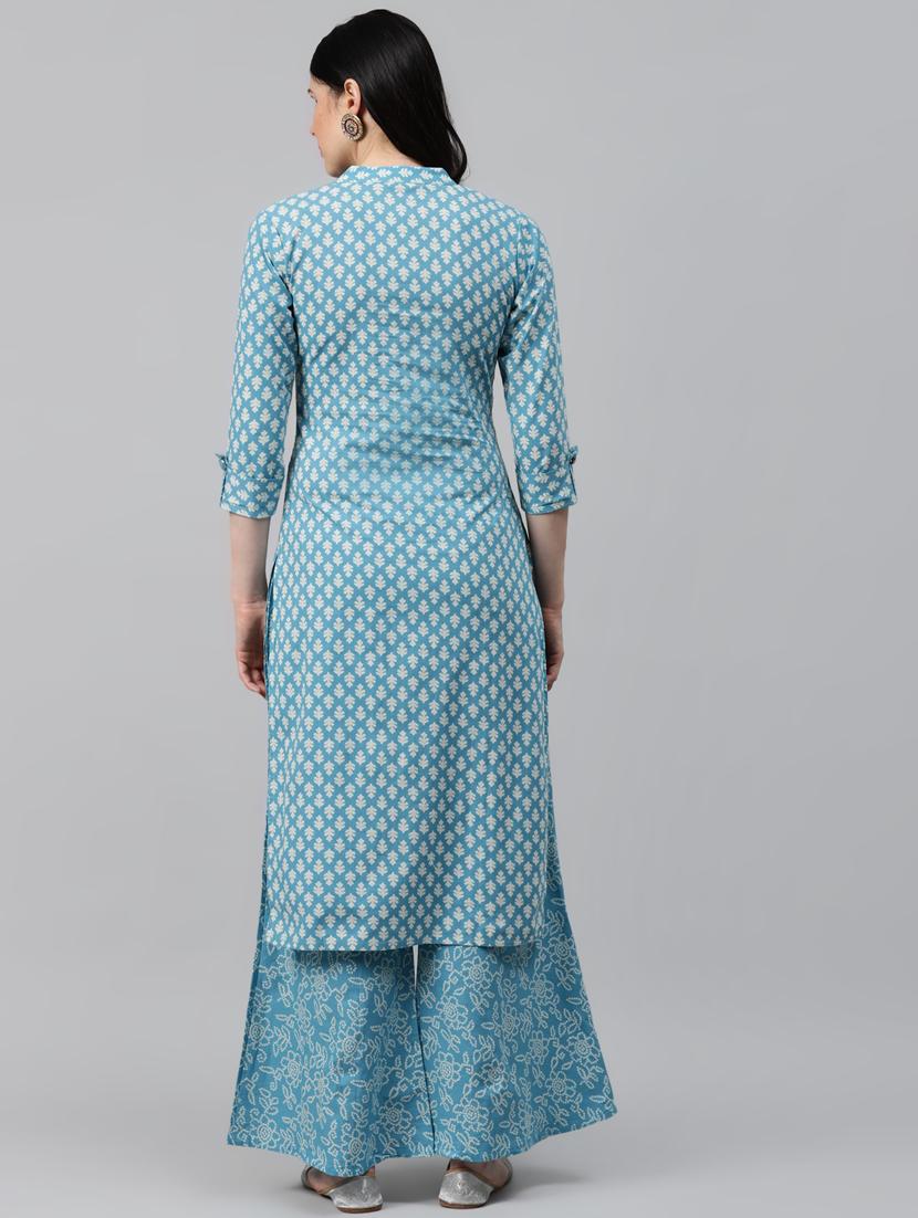 printed kurta palazzo set - 17794535 - Standard Image - 3