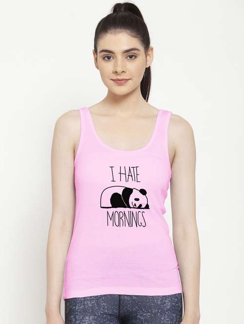 round neck printed tank top  - 17807454 - Very Small Image - 1