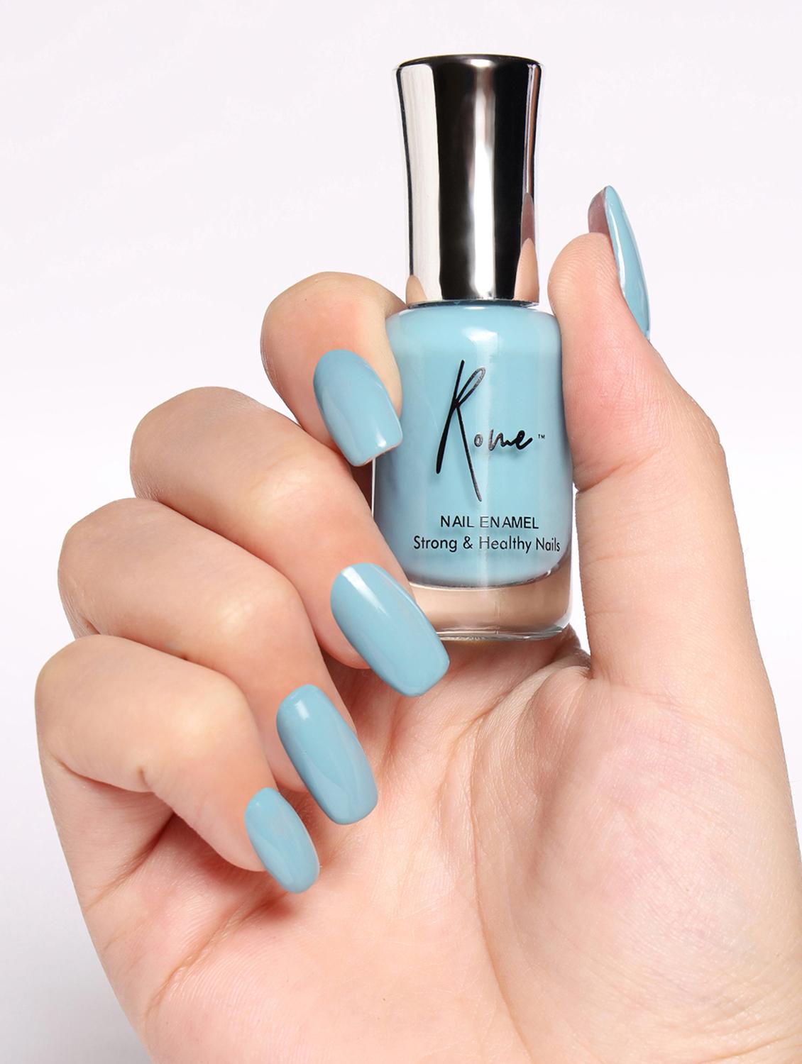 set of 3 strong & healthy nail enamel (stone grey, turkish blue & ruby rush) - 17832195 - Standard Image - 2