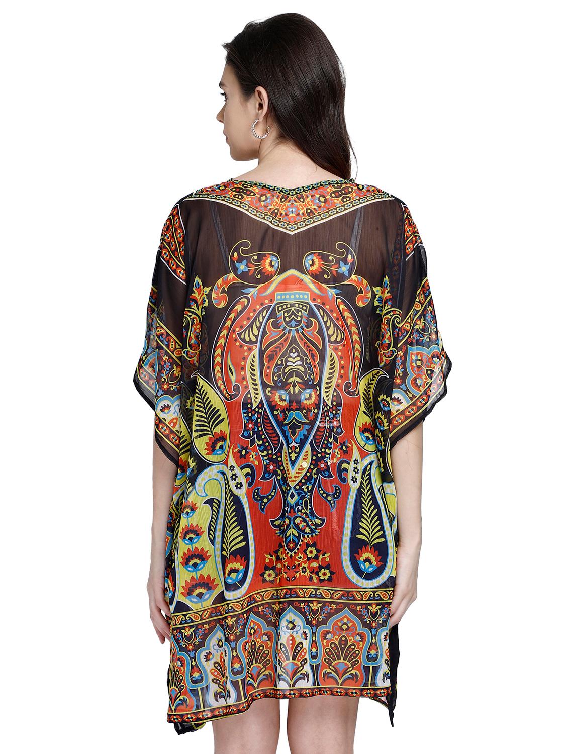 v-neck paisley kaftan dress - 17837758 - Zoom Image - 2