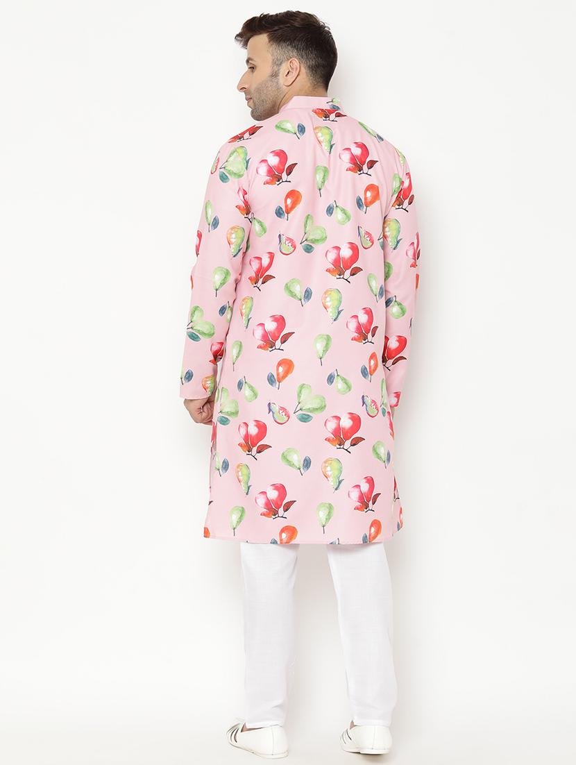 pink floral kurta pyjama set - 17855857 - Standard Image - 3