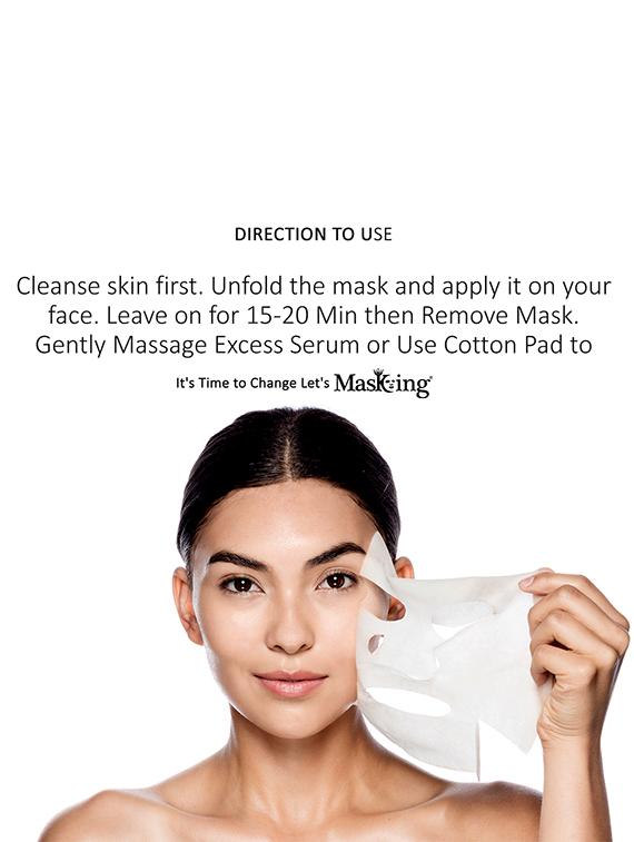 masking beauty facial sheet mask for skin brightening, lightening & hydrating for women & men combo pack of 5 - 17869525 - Zoom Image - 5