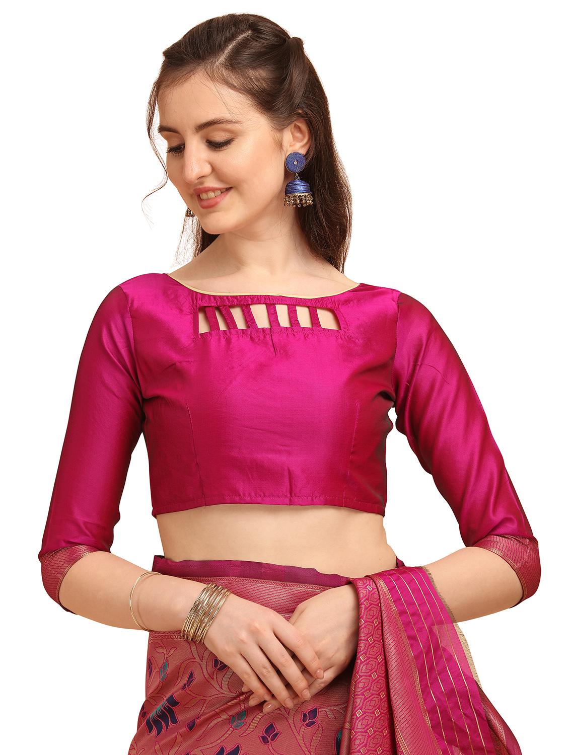 women's floral pink colored saree - 17908157 - Zoom Image - 2