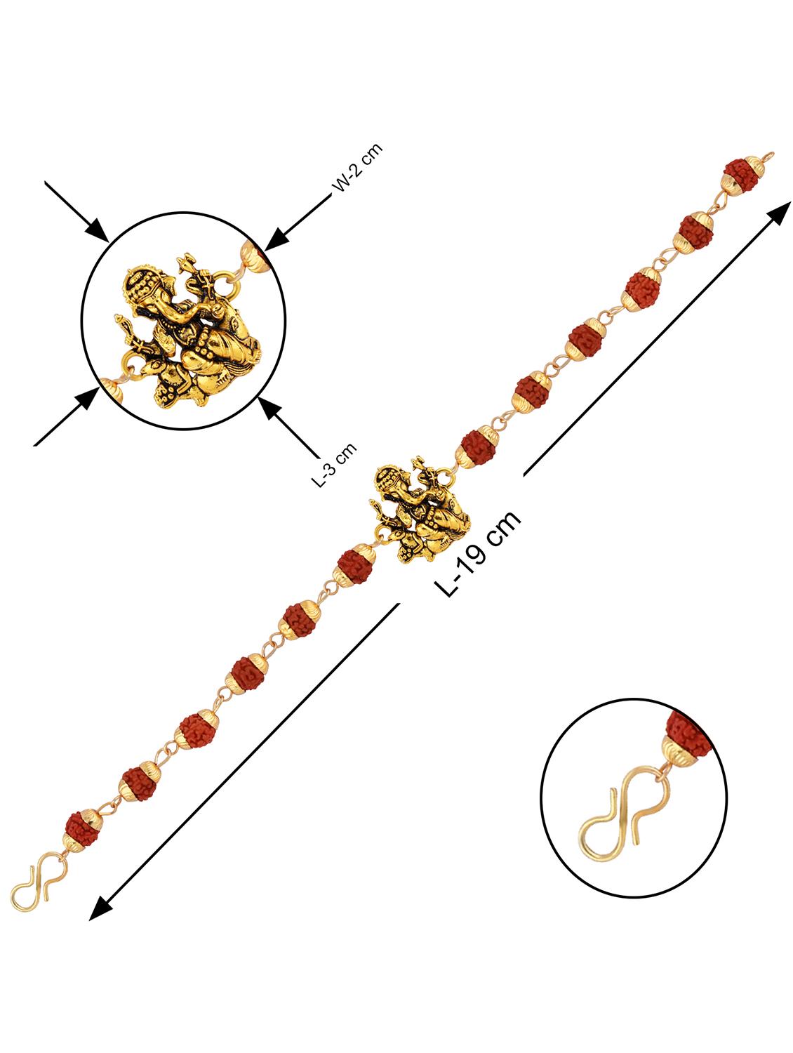 pack of 2 rakhi set with roli chawal, greeting card and kankawati pooja thali - 17910165 - Zoom Image - 3