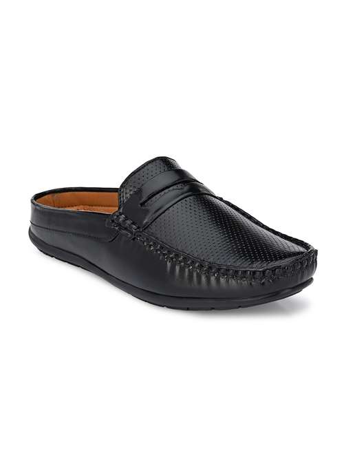 black synthetic slip on loafers - 17924687 - Very Small Image - 1