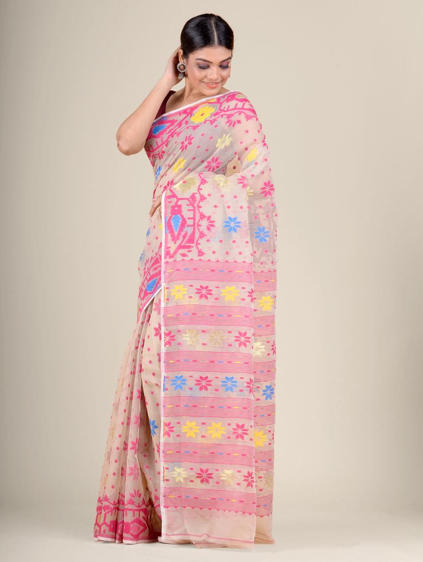 women self design jamdani saree - 17976216 - Zoom Image - 2