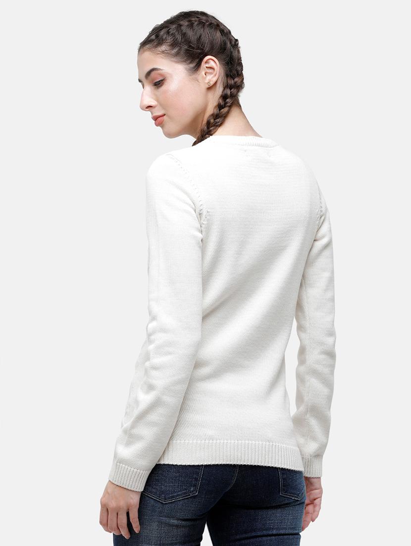 round neck solid self design pullover - 17976971 - Zoom Image - 2