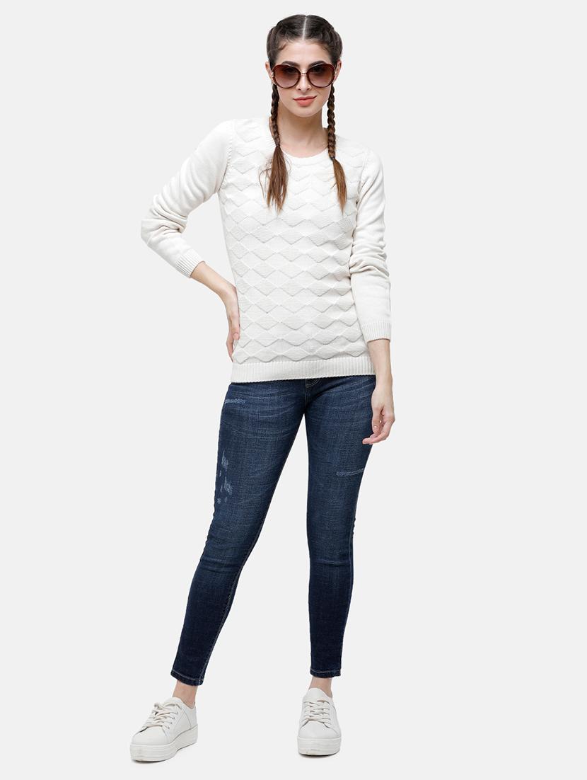 round neck solid self design pullover - 17976971 - Standard Image - 4