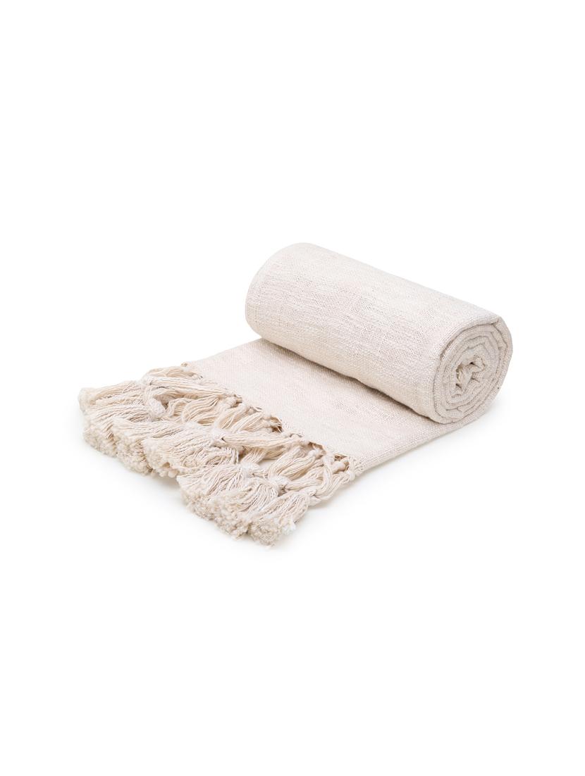 mezposh droplet natural polycotton self design textured sofa throw (48in x 72in) - 17977819 - Standard Image - 2